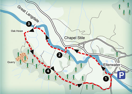 sample map of a walk around Mary Mount Hotel